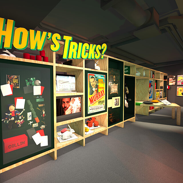 Image of How's Tricks? gallery with poster of Murray - Blackpool's famous Australian Escapologist in shot